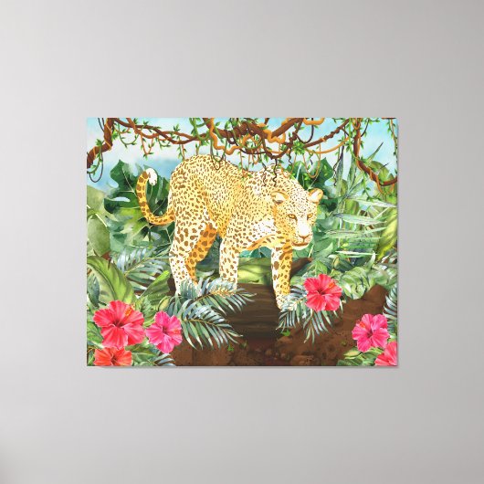 Leopard Large Canvas Print (Voorkant)