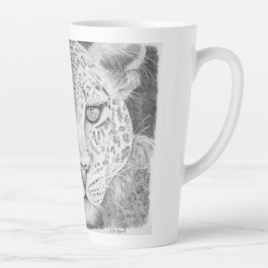 Leopard Latte Mok (Rechts)
