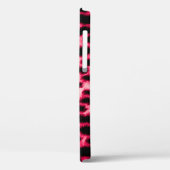 Leopard Leather: rood-zwarte textuur. Case-Mate iPhone Case (Achterkant / Links)
