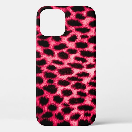 Leopard Leather: rood-zwarte textuur. Case-Mate iPhone Case (Achterkant)