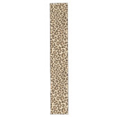 Leopard Lederen Print Patroon Monogram Lange Tafelloper (Voorkant)