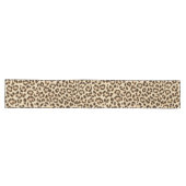 Leopard Lederen Print Patroon Monogram Lange Tafelloper (Horizontaal)