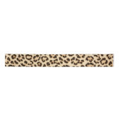 Leopard Lederen Print Patroon Monogram Satijnen Lint (Voorkant)