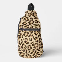 Leopard Lederen Print Patroon Monogram