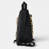 Leopard Lederen Print Patroon Monogram Sling Bag (Achterkant)