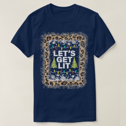 Leopard Lets krijgt een fijne kerst T-shirt (Design voorkant)