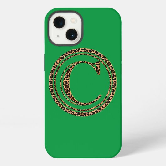 Leopard Letter C iPhone Hoesje (Achterkant)