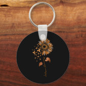 Leopard Leukemia Awareness Oranje Ribbon Sleutelhanger (Voorkant)