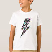leopard, lightning bolt, leopard print t-shirt (Voorkant)