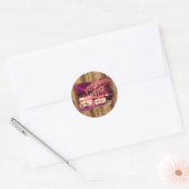 Leopard Lijst Sjabloon Ronde Sticker (Envelop)