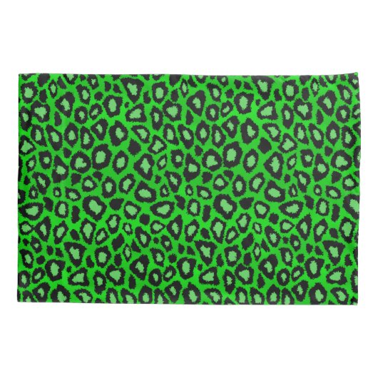 Leopard Lime Green Kussensloop (Achterkant)