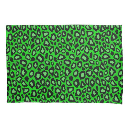 Leopard Lime Green Kussensloop (Voorkant)