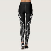 Leopard Line Flow – Artistic Black & White Leggings (Achterkant)