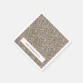Leopard Linnen Monogram Chique Safari Dierenprint Servet (Hoek)