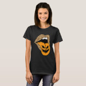 Leopard Lips Halloween Lips Vampire Mouth Pumpkin T-shirt (Voorkant volledig)