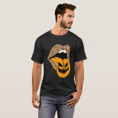 Leopard Lips Halloween Lips Vampire Mouth Pumpkin  T-shirt (Voorkant volledig)
