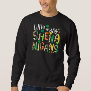 Leopard Little Miss Shenanigans Lucky Girls St Pat Trui