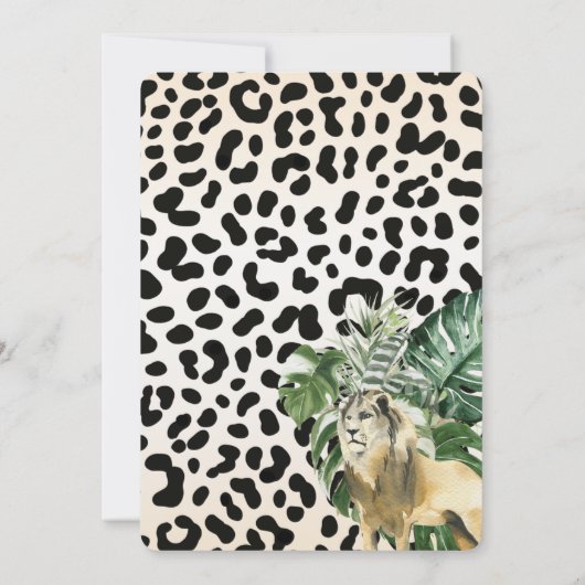 Leopard Little Wild One Safari eerste verjaardag Kaart (Achterkant)