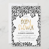 Leopard Little Wild One Safari Gold Baby shower Kaart (Voorkant)