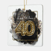 Leopard Look Who's 40 Birthday Custom Photo Fun Keramisch Ornament (Links)