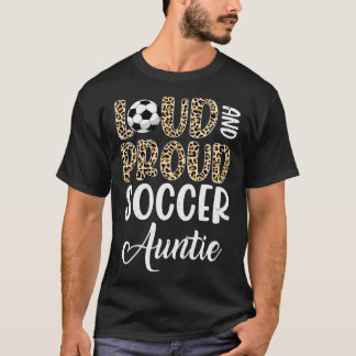 Leopard Loud Trots Amerikaanse tante Familie T-shirt