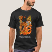 Leopard LOVE Gnome Fall Pumpkin Bus Driver Life Th T-shirt (Voorkant)