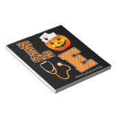 Leopard Love Medical Assistant Halloween Pumpkin Notitieblok (Schuin)