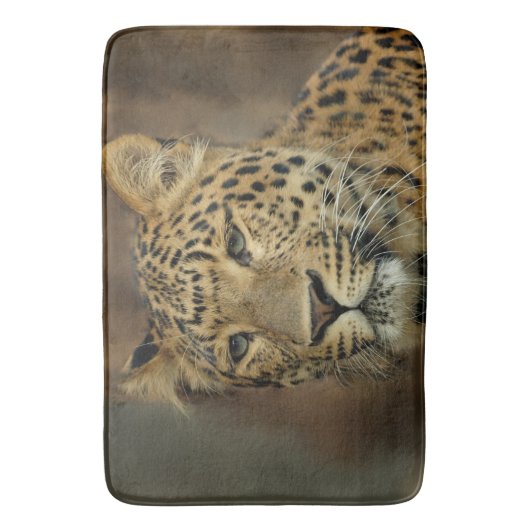 Leopard Lovers Art Badmat (Voorkant Verticaal)