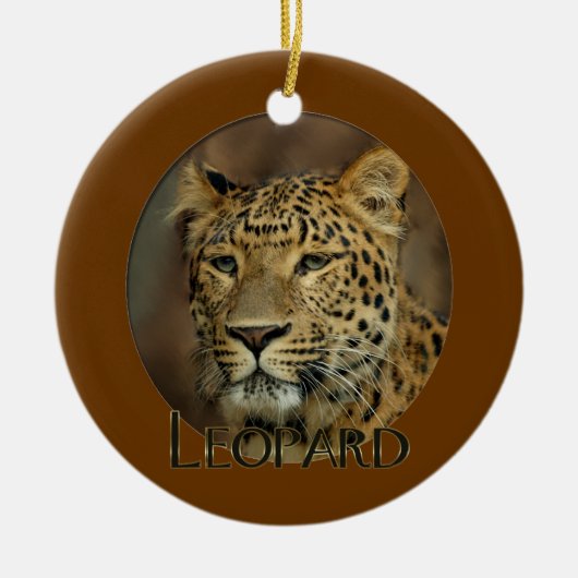 Leopard Lovers Art Keramisch Ornament (Voorkant)