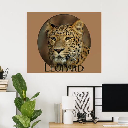 Leopard Lovers Art Poster (Thuiskantoor)