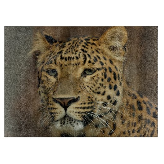 Leopard Lovers Art Snijplank (Voorkant)