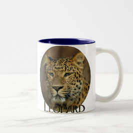 Leopard Lovers Art Tweekleurige Koffiemok