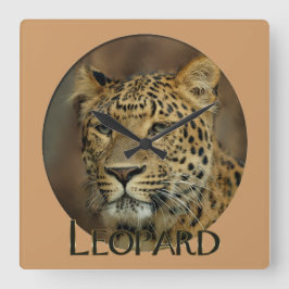 Leopard Lovers Art Vierkante Klok