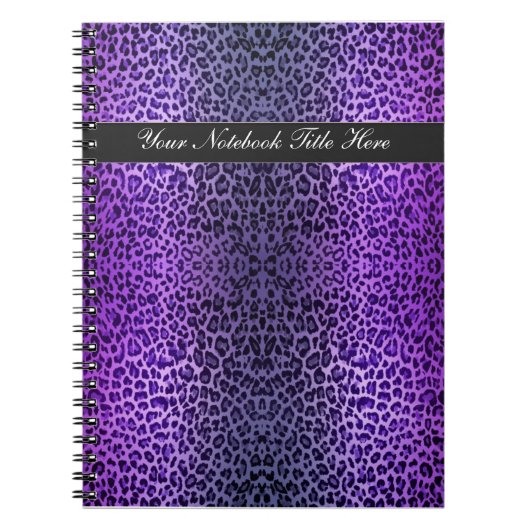 Leopard Lovers Wild Paars Personal Notebook Notitieboek (Voorkant)