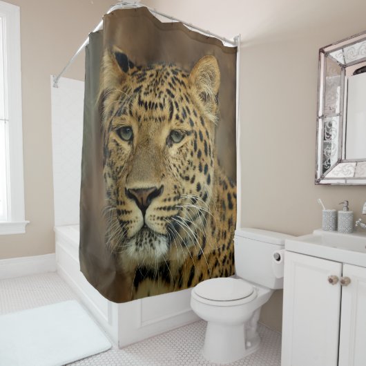 Leopard Lovers Wildlife Shower Curtain Douchegordijn (In situ)