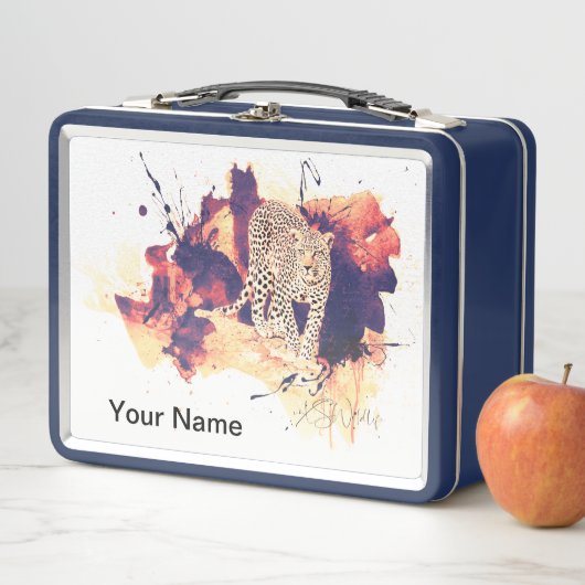 Leopard Lunch Box – Wees moedig Aangepaste Gift (In situ)
