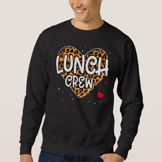Leopard Lunch Crew Group Matching School Cafeteria Trui (Voorkant)
