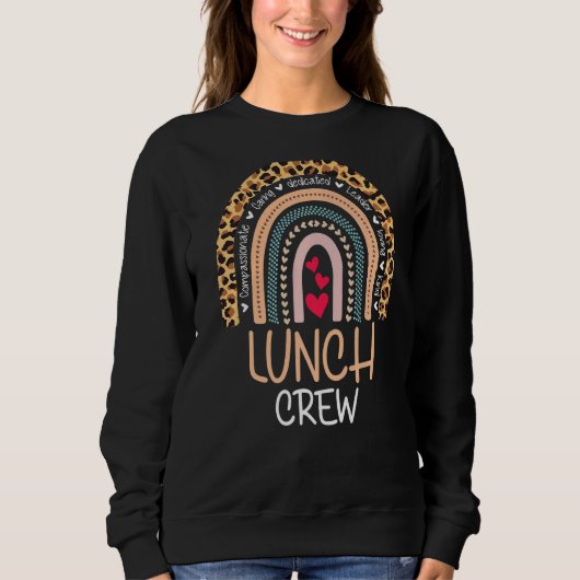 Leopard Lunch Crew Group Matching School Cafeteria Trui (Voorkant)