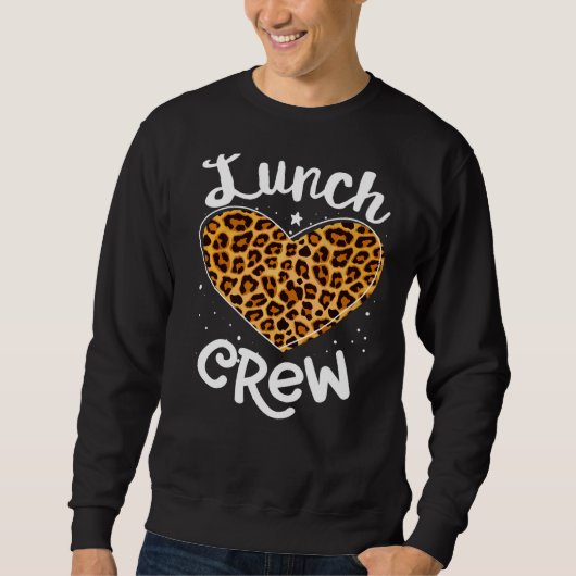 Leopard Lunch Crew Group Matching School Cafeteria Trui (Voorkant)