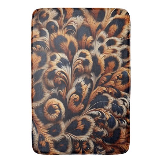 Leopard Luxe: Transformeer uw badkamer met een Badmat (Voorkant Verticaal)