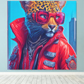 LEOPARD LUXURY CANVAS AFDRUK (Insitu (Houten vloer))