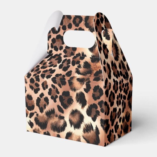 Leopard Luxury Lion Tiger Wool Pattern Baby shower Bedankdoosjes (Achterkant)
