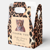 Leopard Luxury Lion Tiger Wool Pattern Baby shower Bedankdoosjes (Geopend)