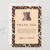 Leopard Luxury Lion Tiger Wool Pattern Baby shower Bedankkaart (Voorkant)