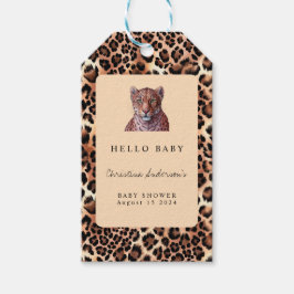Leopard Luxury Lion Tiger Wool Pattern Baby shower Cadeaulabel