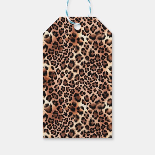 Leopard Luxury Lion Tiger Wool Pattern Baby shower Cadeaulabel (Achterkant)