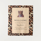 Leopard Luxury Lion Tiger Wool Pattern Baby shower Wandkleed (Voorkant)