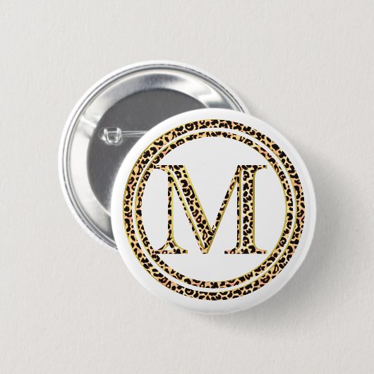 Leopard M Ronde Button 5,7 Cm (Voorkant /achterkant)