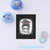 Leopard Ma Life Messy Bun Tie Dye Moederdag Flyer (Enkel)