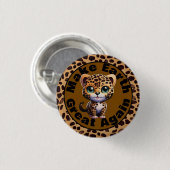 Leopard, maak de aarde weer geweldig Schattige Ronde Button 3,2 Cm (Voorkant /achterkant)